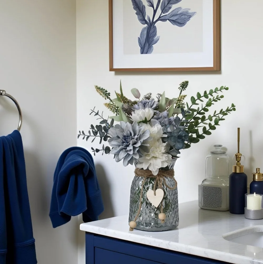 Blue Tinted Glass Vase